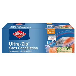 Albal Ultra Zip | Reusable Zipper Storage Bags | Leak-Proof & Airtight Food Freezer Bags