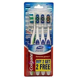 Colgate Toothbrush 2 + 2 Pack | Soft & Effective Bristles | Gentle Oral Care