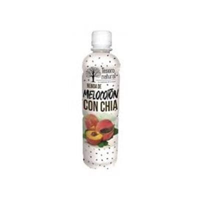Melocotón con Chia Tesoro Natural 450ml | Refreshing Peach & Chia Drink | Natural Tropical Beverage