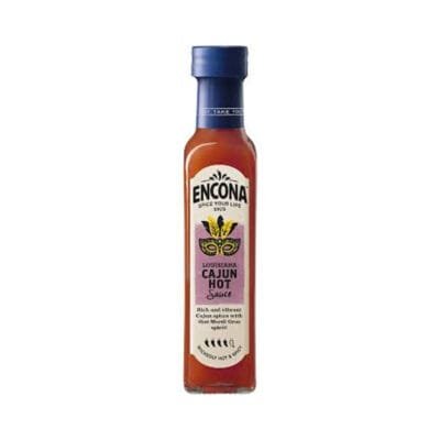 Encona Cajun Hot Sauce | Louisiana Style Pepper Sauce | 142ml Bottle
