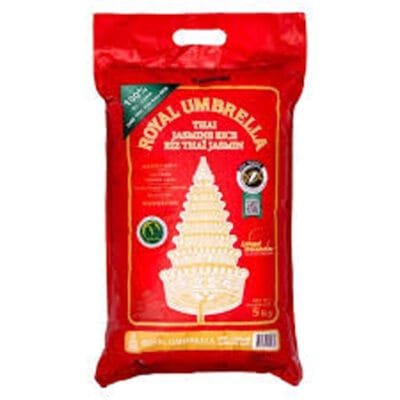 Royal Umbrella Thai Jasmine Rice 1KG | Premium Thai Long Grain Rice | Fragrant & Fluffy