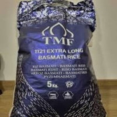 TMF 1121 Extra Long Basmati Rice 5KG | Premium Aromatic Rice | Fluffy & Non-Sticky