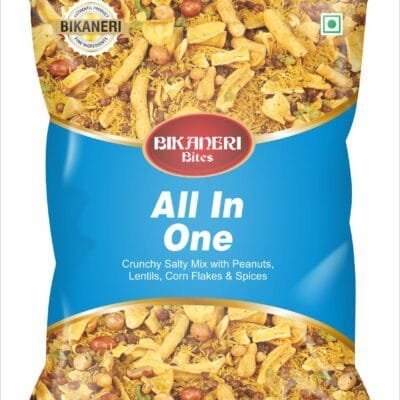 Bikaneri Bites All in One 300g | Crunchy Indian Namkeen Mix | Spicy & Savory Snack Blend