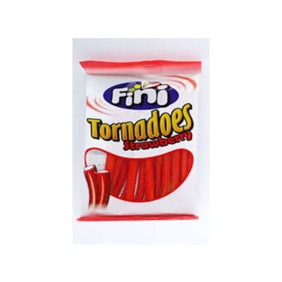 Fini Tornadoes Strawberry 90g | Fruity Chewy Strawberry Candy | Sweet Treat for Kids & Adults