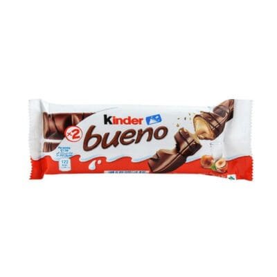 Kinder Bueno 39g | Milk Chocolate & Hazelnut Cream Bar | Sweet Treat for Kids & Adults