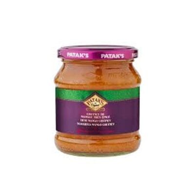 Patak’s Mango Chutney 340g | Authentic Indian Curry Sauce | Sweet & Spicy Mango Flavor