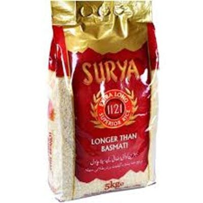 Surya Extra Long Basmati Rice 5KG | Premium Aromatic Rice | Fluffy & Non-Sticky