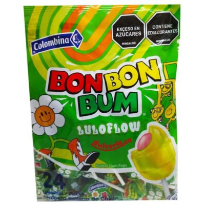 Bon Bon Bum Lulo Flow 408g | Lollipop Candy | Fruity & Fun Treat