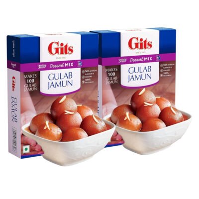 Gits Gulab Jamun Mix 400g | Authentic Indian Sweet Dessert | Easy-to-Make