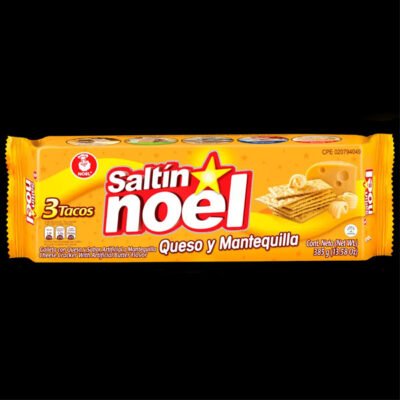 Saltin Noel Cheese Butter Crackers | Savory Colombian Snack | Crispy, Buttery & Cheesy Flavor