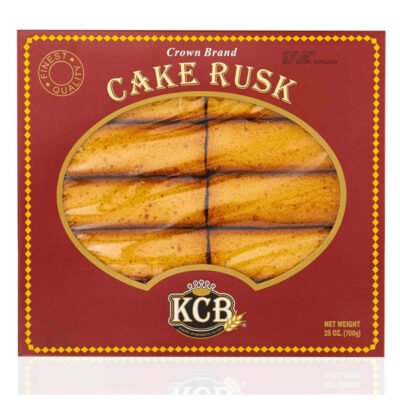 Crown Brand Cake Rusk | Golden Double Baked Toasted Cake Slices | Perfect Tea-Time Snack