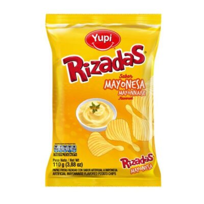 Rizadas Mayonesa | Crispy Curly Potato Chips with Mayonnaise Flavor | 100g Pack