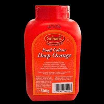 Schani Food Colour Deep Orange | Natural & Vibrant Coloring for Cooking & Baking | 50ml