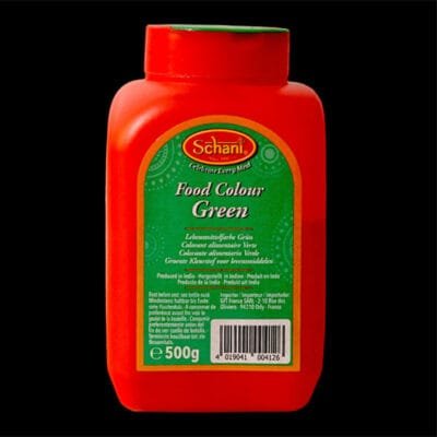 Schani Green Food Colour | Vibrant Powdered Colour | 12 x 25g Packets