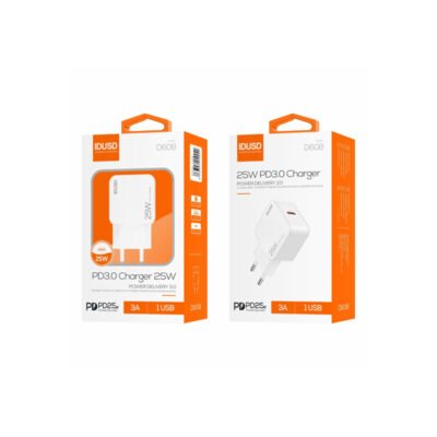 IDUSD 25W Travel Charger Turbo D10B – Fast Charging USB Adapter for Smartphones & Tablets