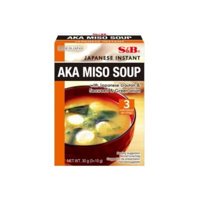 S&B Japanese Instant Aka Miso Soup – Authentic Red Miso Soup in Minutes
