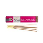 Golden Nag Red Rose Incense – Romantic Floral Aroma for Relaxation, Love & Meditation